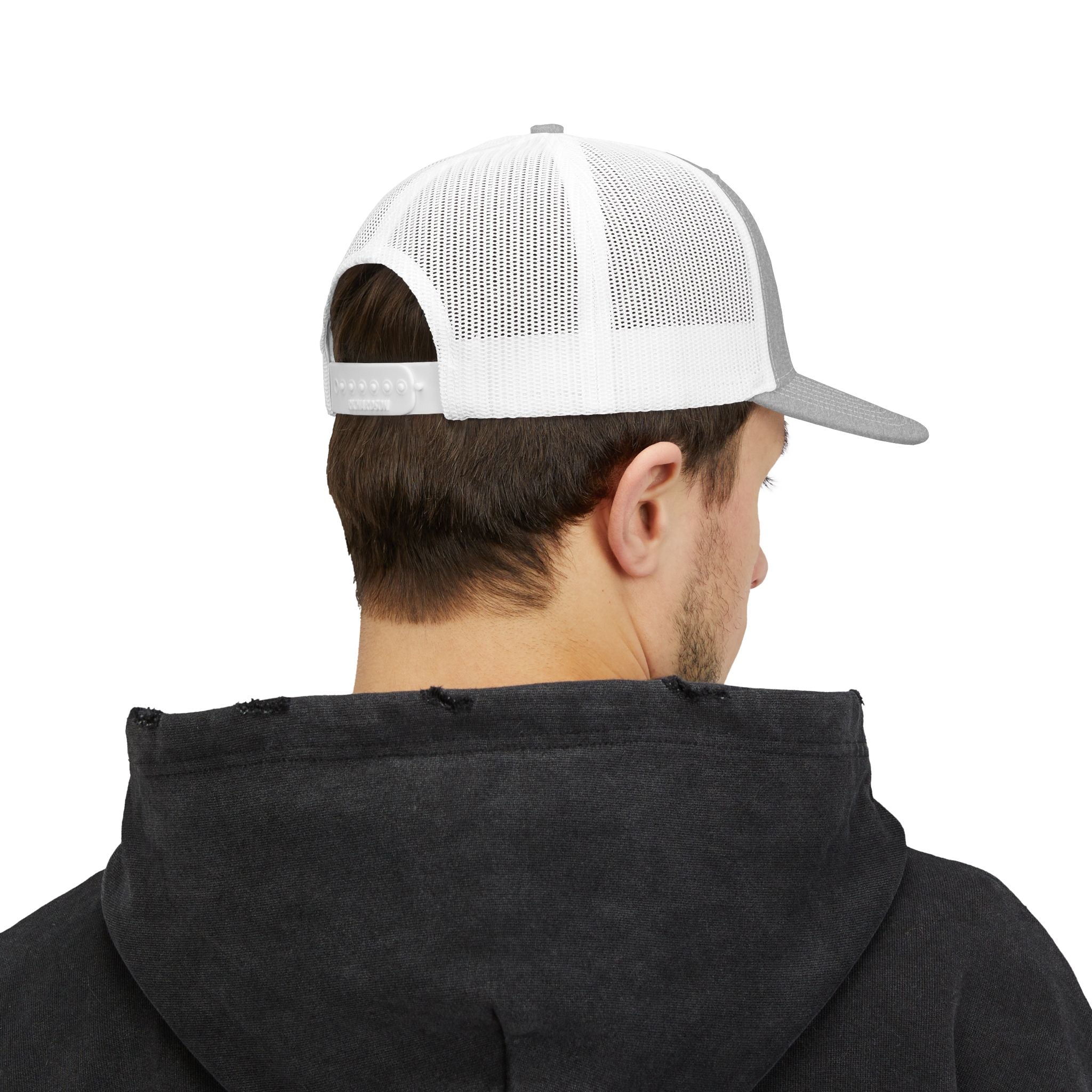 Embroidered Curved Text Trucker Cap | Custom Snapback Hat
