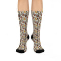 Leopard Print All-Over Crew Socks | Cushioned