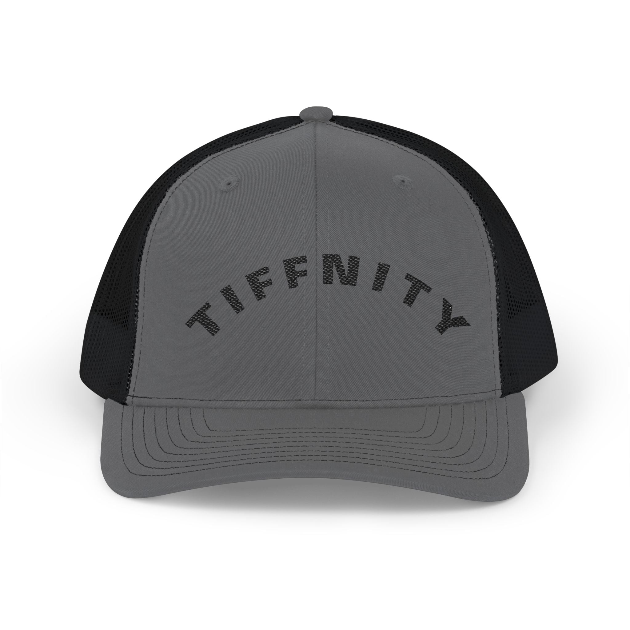 Embroidered Curved Text Trucker Cap | Custom Snapback Hat