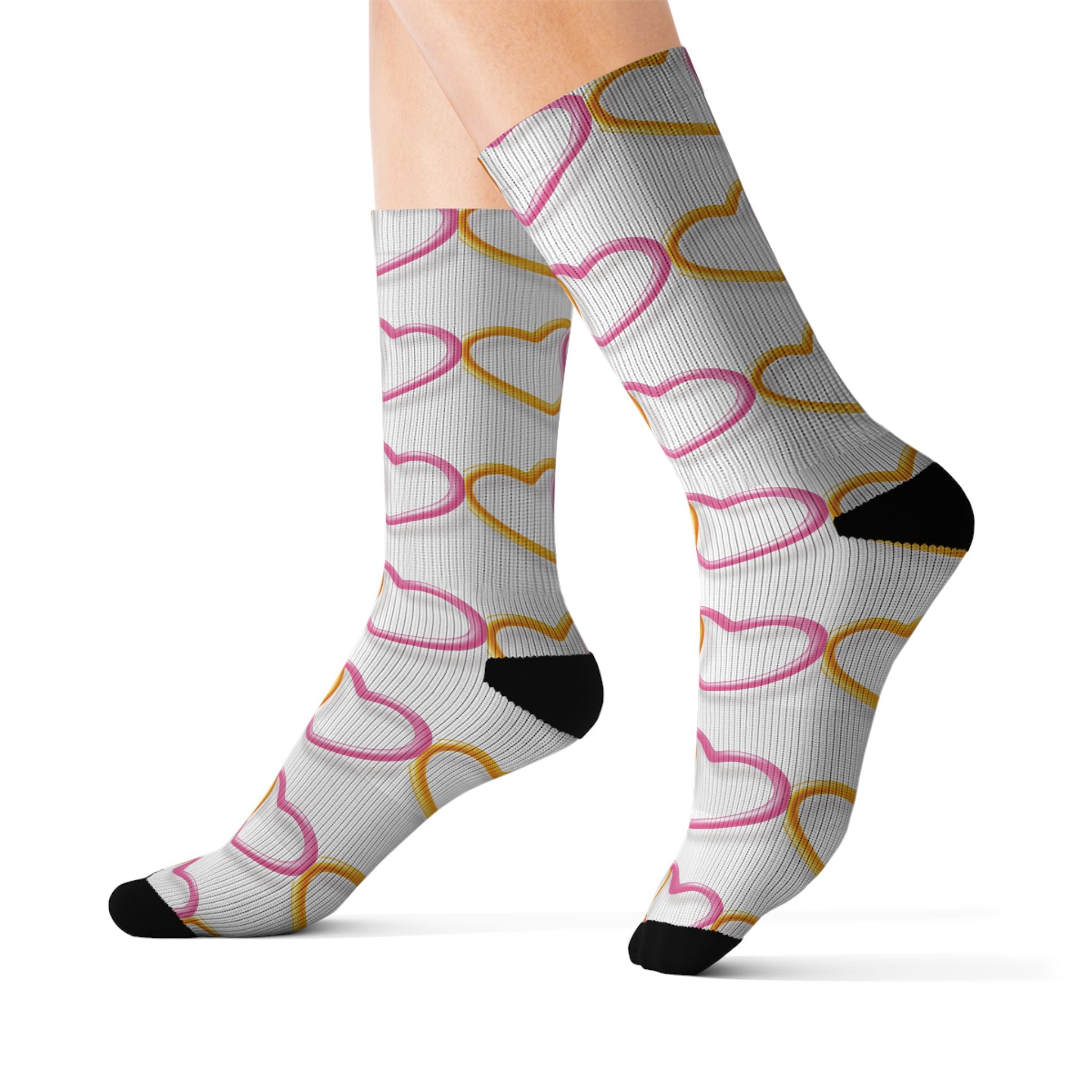 Heart Link Mix Color Sublimation Socks