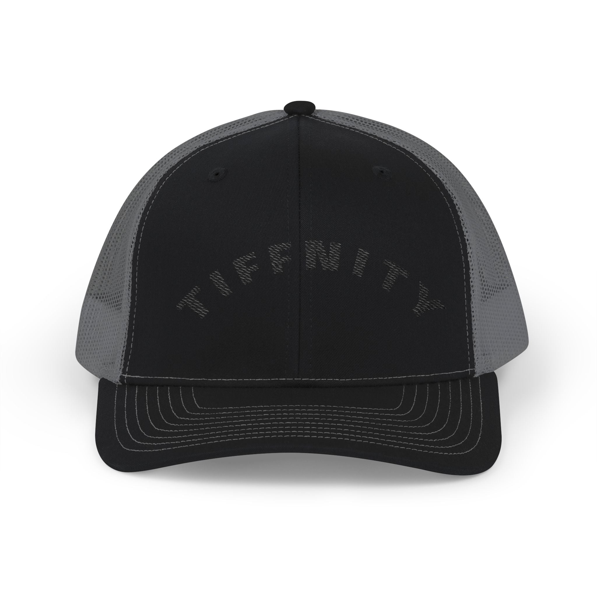 Embroidered Curved Text Trucker Cap | Custom Snapback Hat
