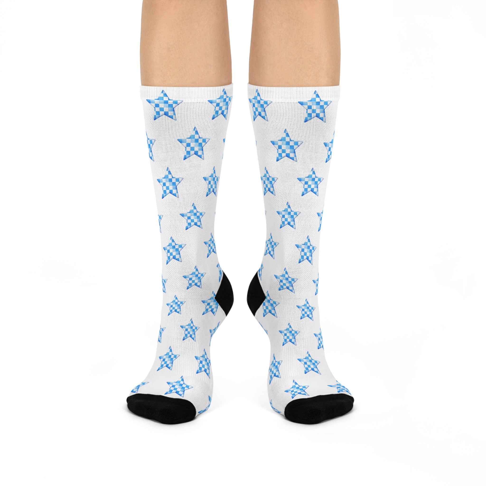 Cushioned Checkerboard Crew Socks